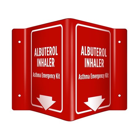 AEK Albuterol Inhaler  Asthma Emergency Kit 3D Sign EN9342